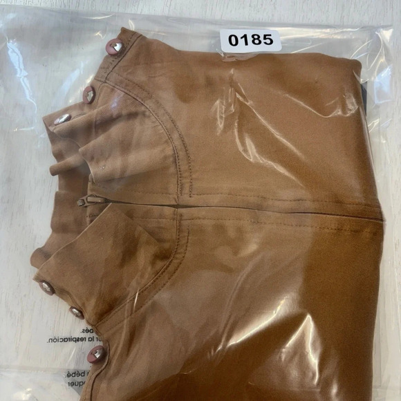 Jamie Sadock Pullover Sweater Cropped Brown Tan Button Sleeve Detail S - Picture 8 of 8